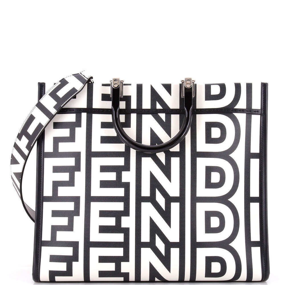 Fendi Medium x Marc Jacobs Sunshine Shopper Tote Printed Leather
